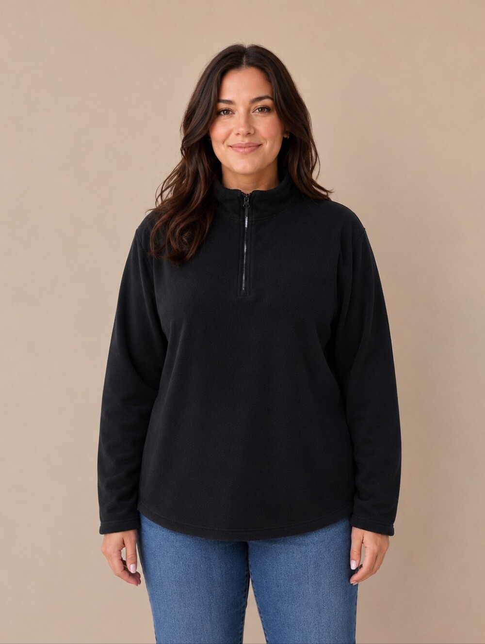 Woman Within Black Fleece Shirt Size 18/20